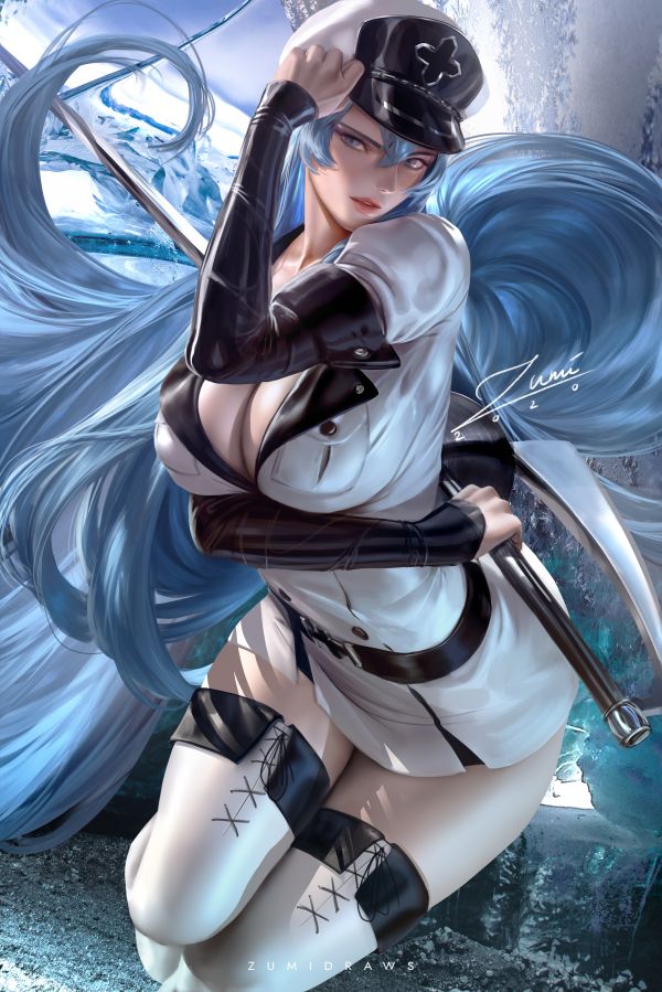 Anime piger,anime,Fantasy pige,Esdeath,Esdeath Akame Ga Kill,Akame ga Kill