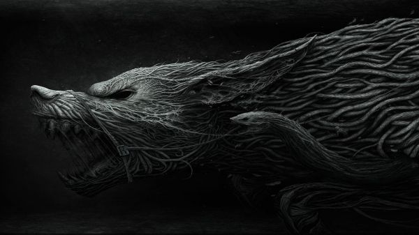 dessin,noir,Monochrome,la nature,ouvrages d'art,Loup