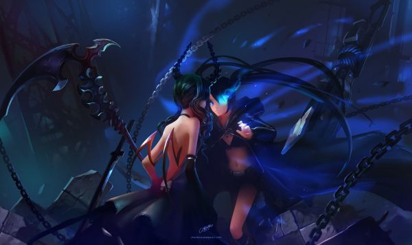 Black Rock Shooter series,Atirador de Black Rock,Mestre morto,Chenbo,Fantasia arte,Menina de fantasia