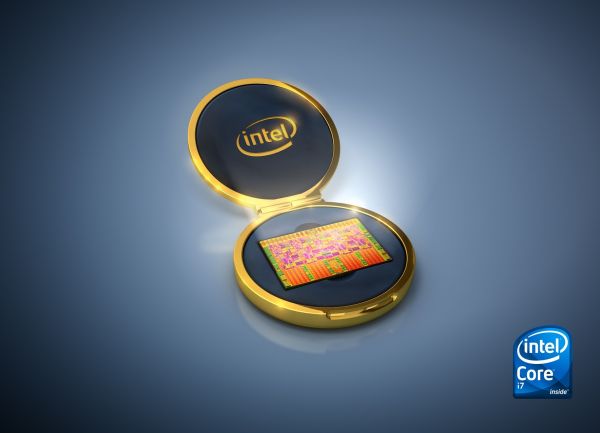 Intel,CPU,Processor,goud,grijs,licht