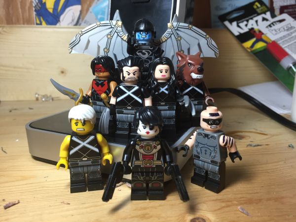 LEGO,x Men,dominó,maravilla,arcángel,Glotón