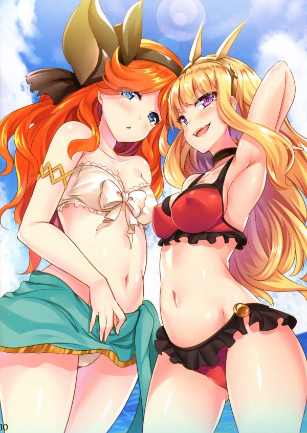 anime,spotprent,decollete,bikini,Granblue Fantasy,harde tepels