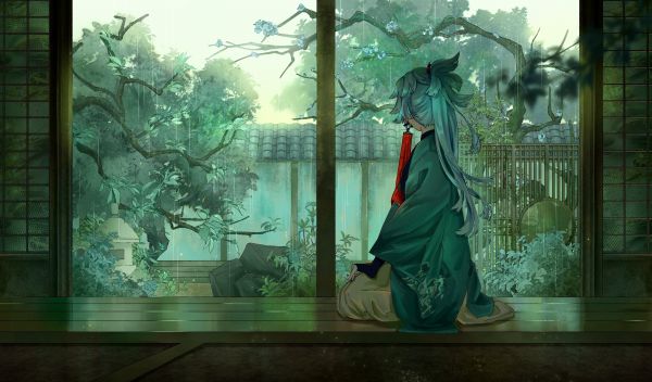 Schicksalsreihe,Wegschauen,Yui Shousetsu Fate,Regen,Kimono,Japanische Kleidung