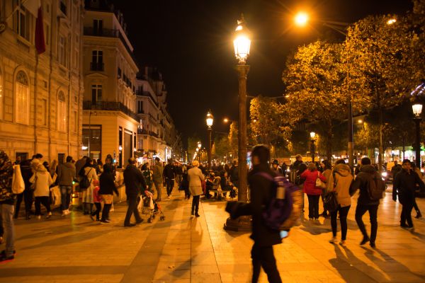 ciudad, calle, noche, arquitectura, la carretera, noche