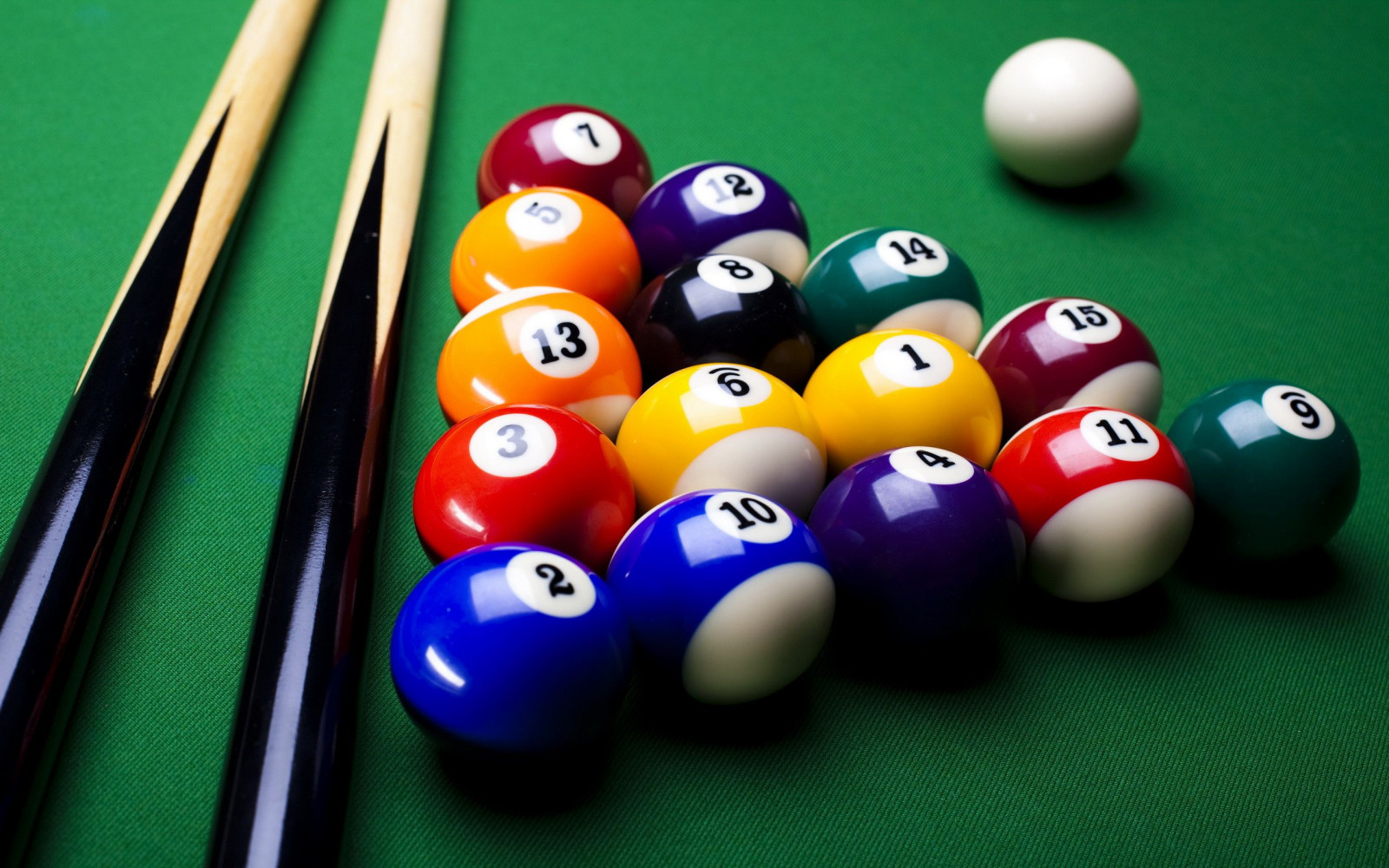 ball, biljard, billiard baller, Pool balls, biljardbord, kø, sport, dybdeskarphet, 8 ball