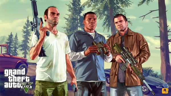 Grand Theft Auto V,video game characters,Rockstar Games,screenshot