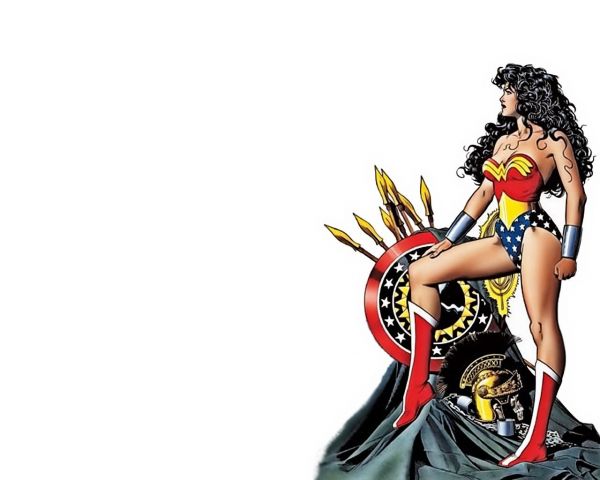 илюстрация, карикатура, супергерой, Wonder Woman, DC Comics, каска