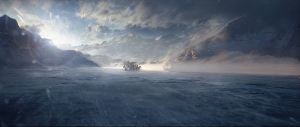 ultrawide,Dungeons Dragons Honor Among Thieves,snow,sled,horse,movies