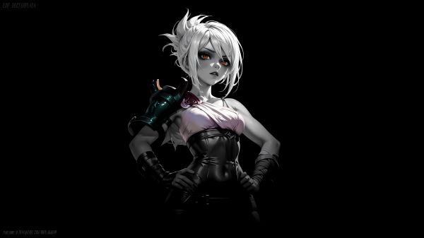 Riven League of Legends,League of Legends,enkel bakgrunn,mørk bakgrunn