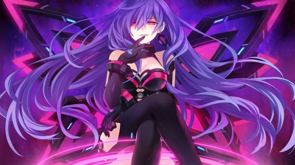 Hiperdimensión Neptunia,Corazón del iris,Tsunako,cabello purpura