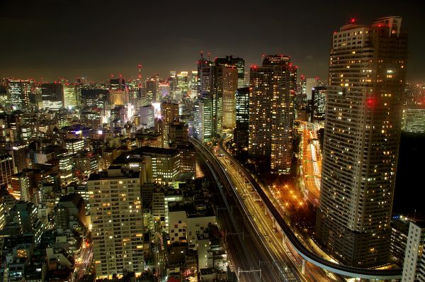 日本, 灯光, 市, 都市风景, 晚, 亚洲