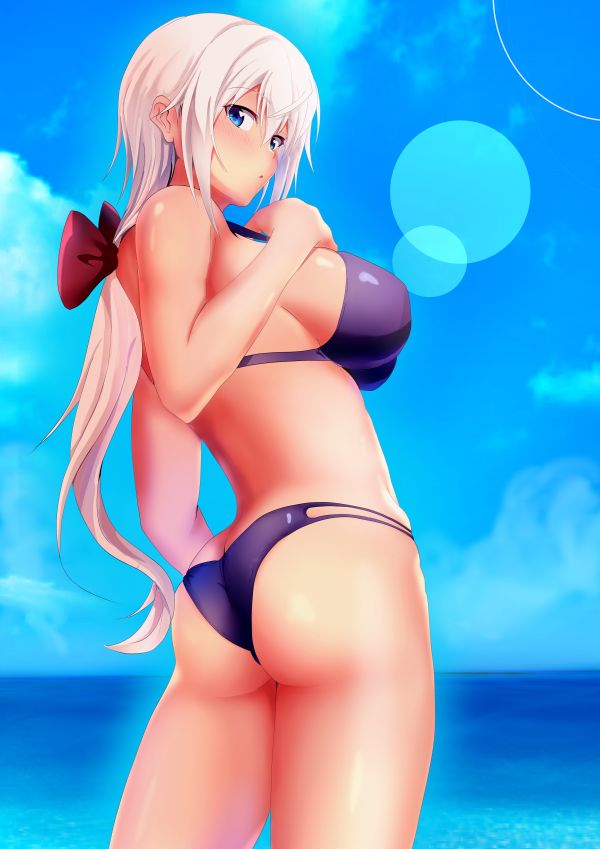 Filles anime,bikini,cul,Architect Frame Arms Girl,Frame Arms Girl,yeux bleus