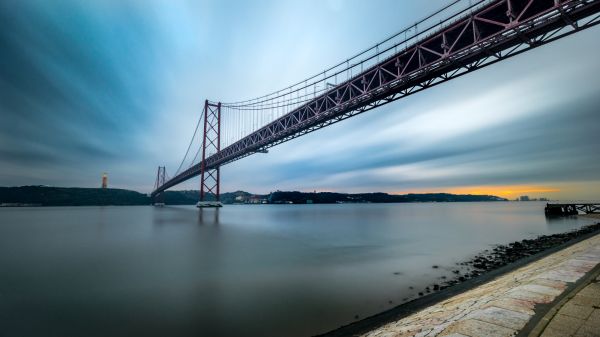 bridge,sunset,sea,sky,travel,seascape