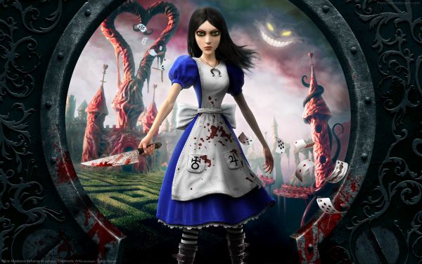 Alice Madness keert terug,mes,Cheshire Cat,meisje,jurk