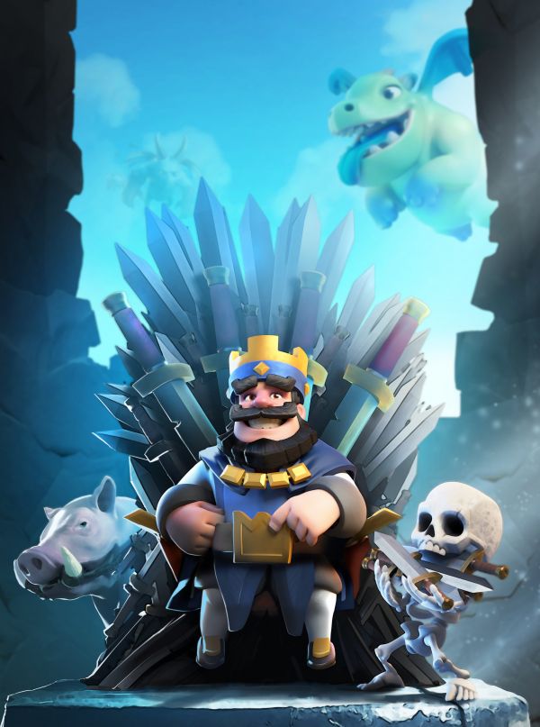 Game of Thrones,dragón,Clash Royale,parodia,ArtStation,esqueleto