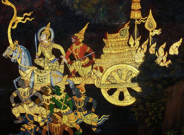 Ramayana,hinduismus,náboženský,Hindu Mural,Ramakien Mural