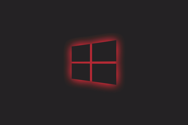 Microsoft,glühend,Einfacher hintergrund,Fenster,Windows 10,rot