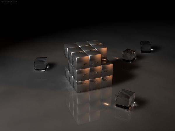 arte digital,Render,reflexão,CGI,cubo,luz