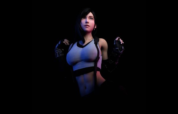 video game girls, video games, women, brunette, Tifa Lockhart, Final Fantasy