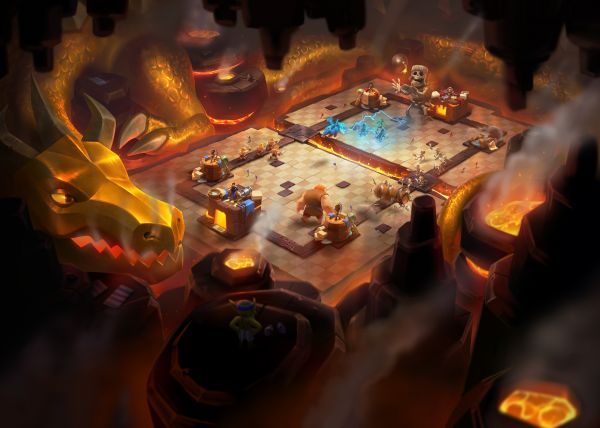 Clash Royale,Video Game Art,arena,draak,lava