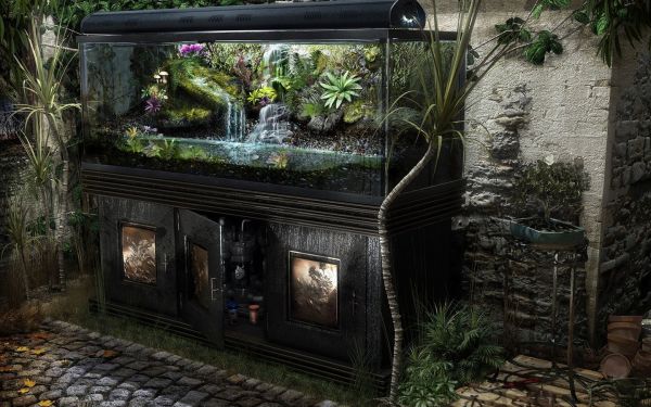 huis,heiligdom,aquarium,verlichting,huis-,screenshot