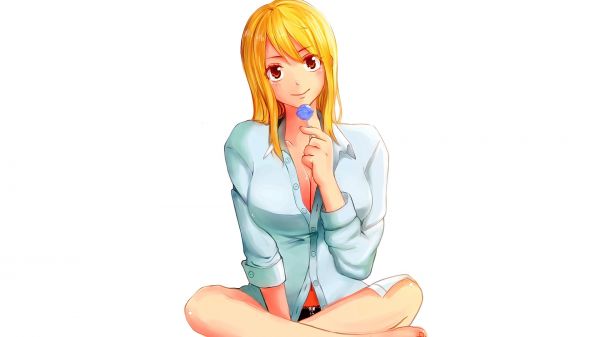 Illüstrasyon,sarışın,Anime,Anime girls,uzun saç,Izleyiciye bakmak