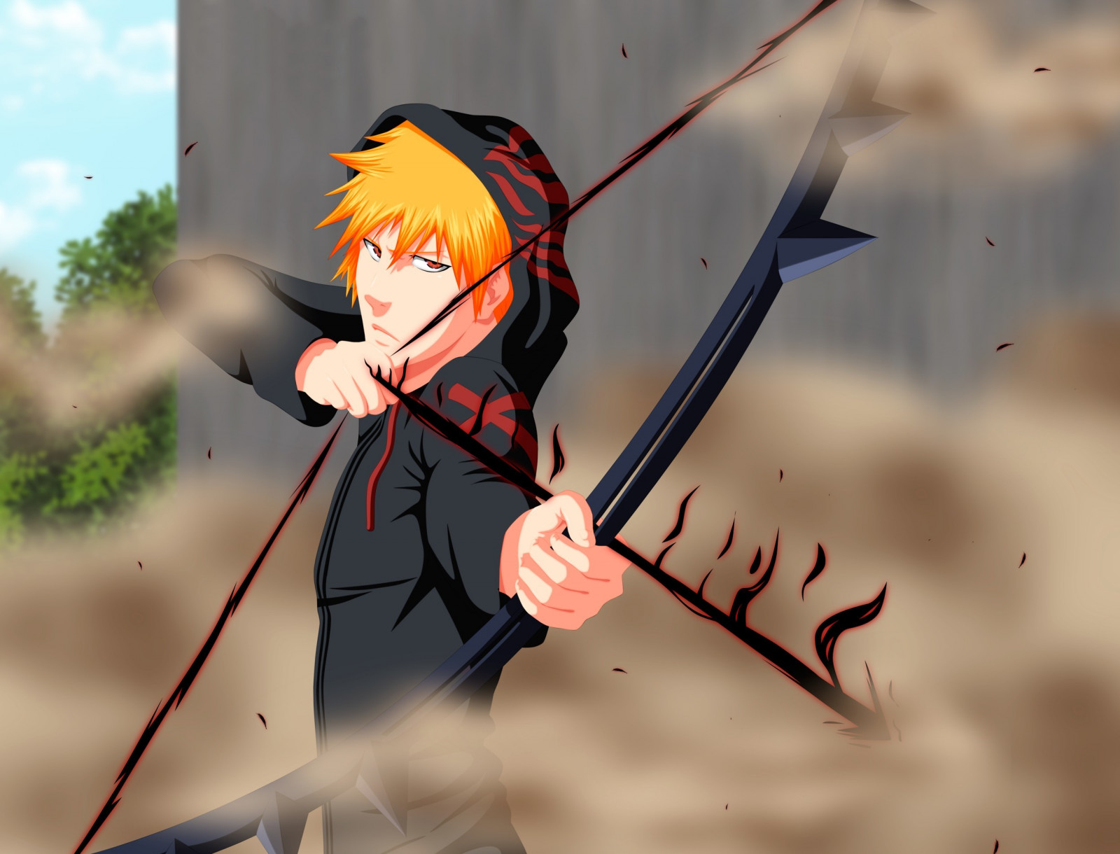 Anime, Chất tẩy trắng, Kurosaki Ichigo, Shinigami, con trai, Ảnh chụp màn hình, Ichigo, Quincy, Tensa zangetsu