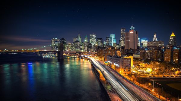 cidade,Paisagem urbana,Manhattan,Ponte de Manhattan,1920x1080 px