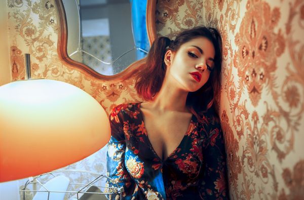 Delaia Gonzalez,women,model,dress,cleavage,brunette