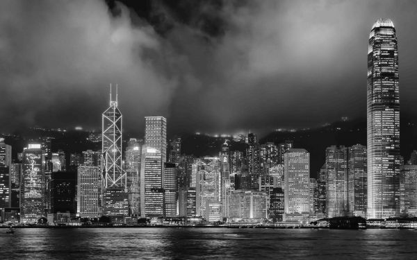 1920x1200 px,svart,bygninger,bw,hong,kong