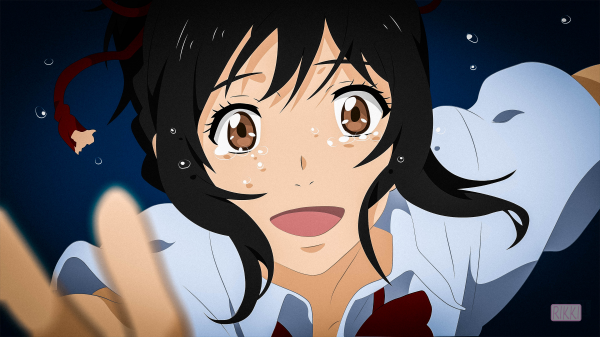 anime,seni digital,karya seni,gadis anime,2D,Mitsuha Miyamizu