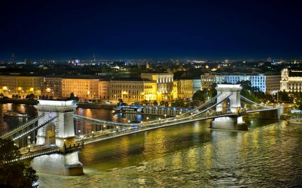 Stadt,Stadtbild,Nacht-,Wasser,Betrachtung,Skyline