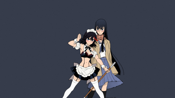 Matar a la presa, Matoi Ryuuko, Kiryuin Satsuki, Traje de limpieza, falda corta, falda larga