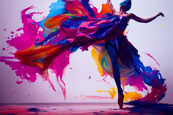 dancer,paint splash