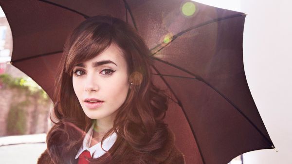 Lily Collins,nők,barna,színésznő,híresség