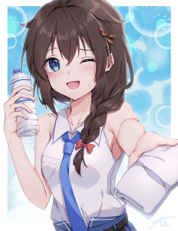 аниме,Аниме девушки,Коллекция Kantai,Shigure KanColle,shoulder length hair,Braided hair