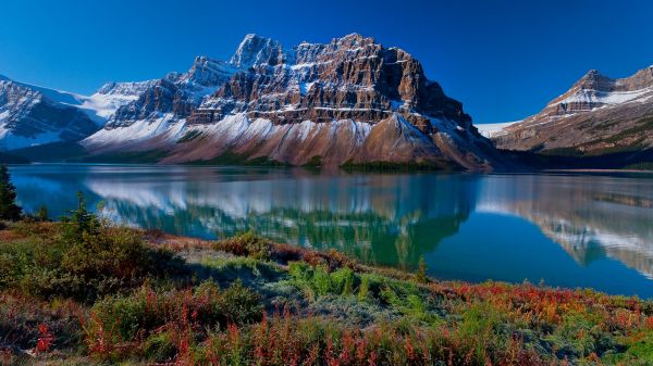 panorama,montanhas,lago,natureza,reflexão,grama