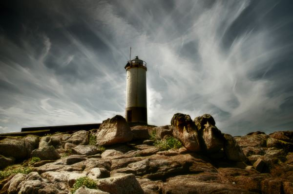 Oceano,ligero,mar,cielo,Nubes,faro