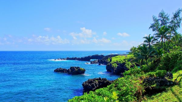 mar,bahía,agua,apuntalar,cielo,cascada