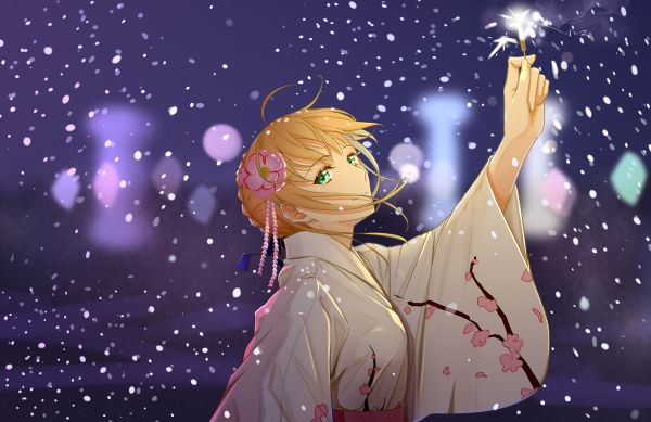 Anime,Anime girls,Kader Serisi,Kader Büyük Siparişi,kimono,Kader Geceden Kal