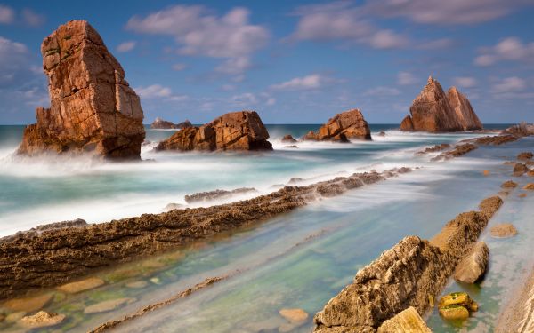 landscape,sea,bay,rock,nature,shore