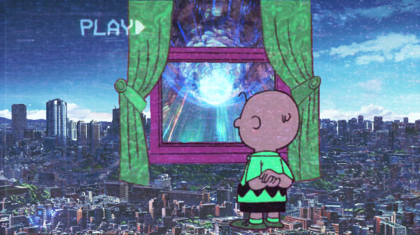 Vaporwave,Charlie Brown,Stadtbild,Videoband