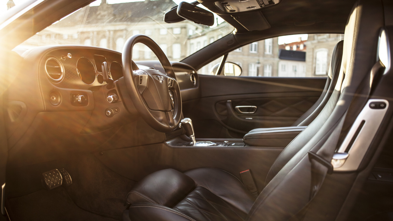 5616x3159 px, Bentley, Bentley Continental GT, interieur, leer, zonnestralen, Zonnig, warm