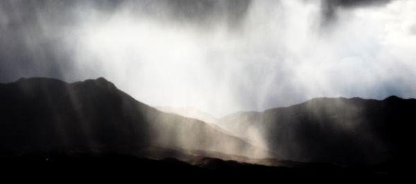 luz de sol, cascada, puesta de sol, agua, montañas, naturaleza