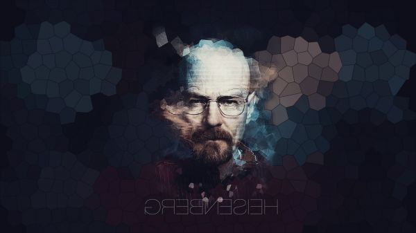 illustration, Walter White, Breaking Bad, poster, Heisenberg, blue