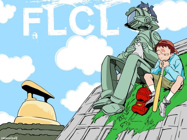 ภาพประกอบ, อะนิเมะ, การ์ตูน, FLCL, การ์ตูน, Nandaba Naota