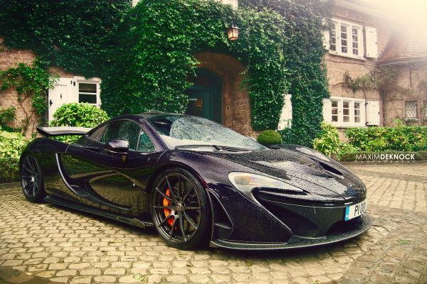 Yan görünüm,McLaren,P1,yağmur,Kaldırım