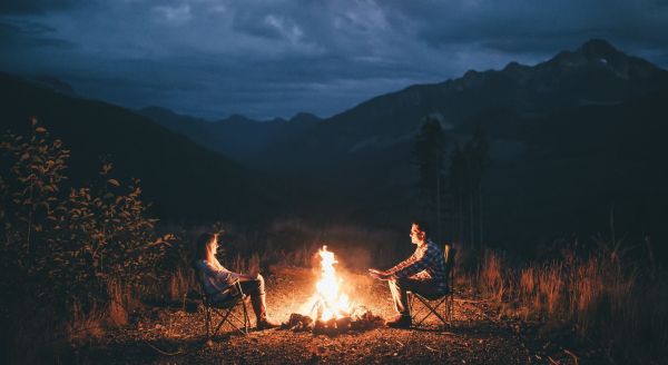 aften,landskab,ødemark,lejrbål,Camping,bjerg