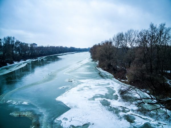 paisaje,lago,agua,nieve,invierno,cielo