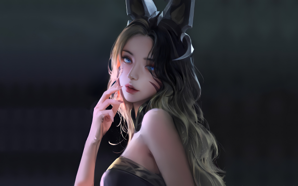 Ahri League of Legends,League of Legends,animaliska öron,videospel flickor,videospel tecken